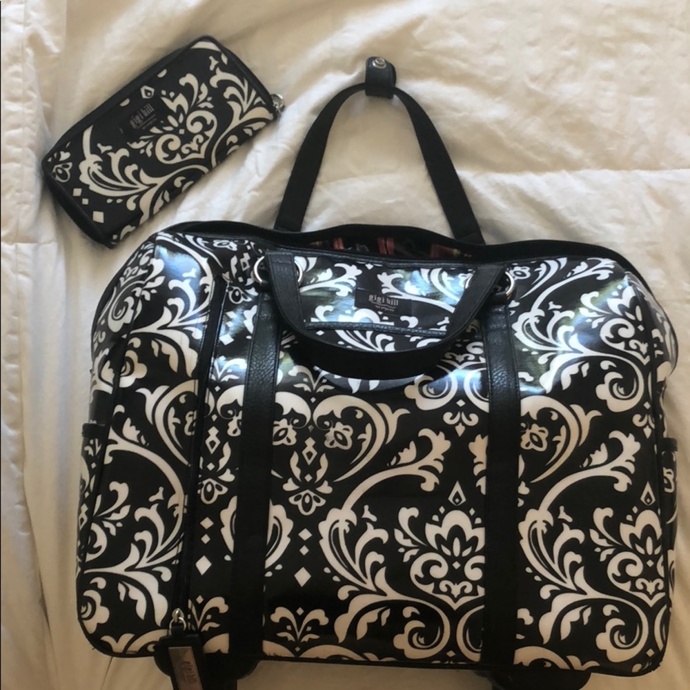 Gigi Hill rolling carry on + matching wallet